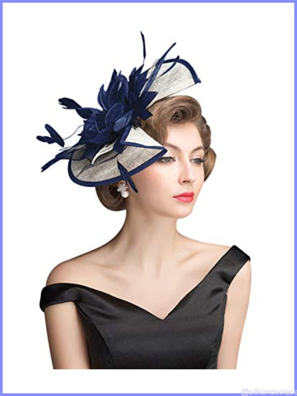 Sinamay Fascinator Hat with Headband & Clip for Women | Wedding Tea Party Derby